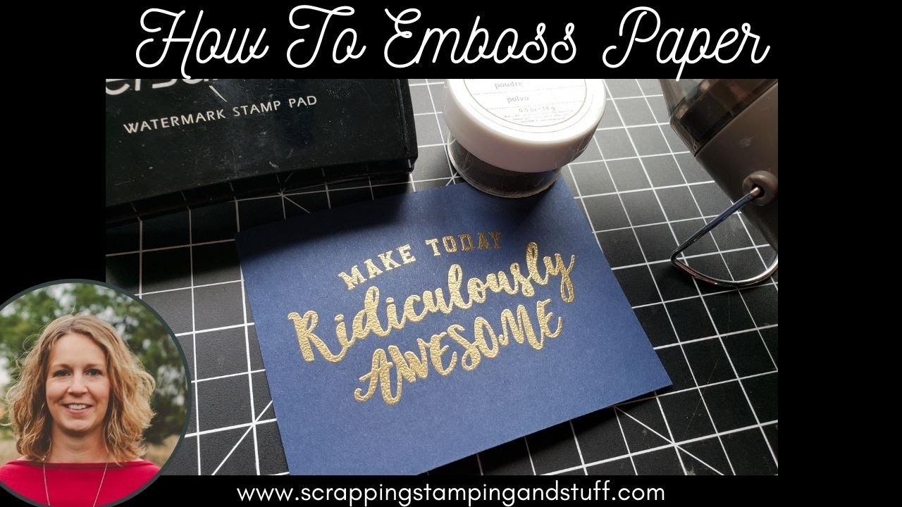 #194 How To Heat Emboss On Paper - YouTube