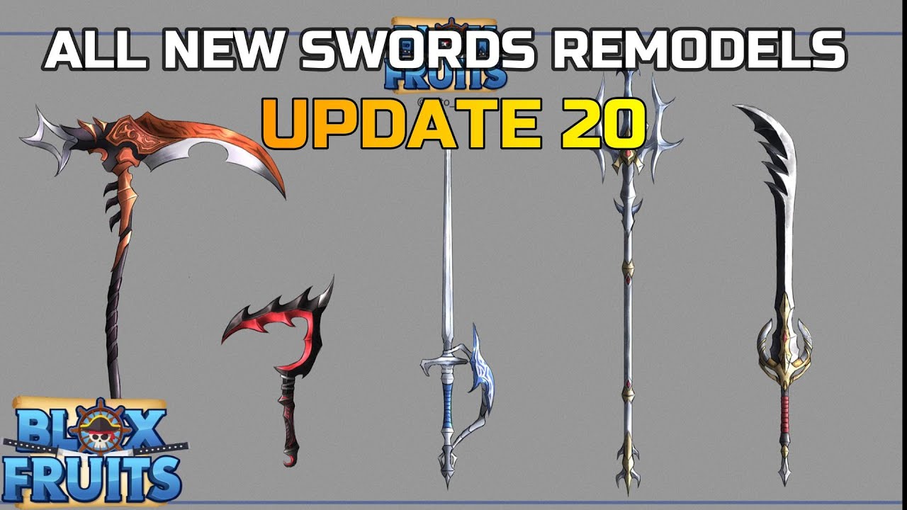 All swords REVAMPED showcase [🔵🔴 BLOX FRUITS UPDATE 20🍊]