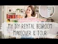 Cozy Apartment Bedroom Tour | Renter-Friendly Built-In Bookshelf