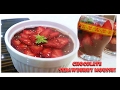 How To Make Chocolate Strawberry Mousse! 草莓巧克力慕斯食谱 (NO BAKE 2 INGREDIENTS ONLY for choc mousse!)