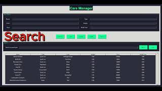 Cars Manager | Python Tkinter CSV Project | DIT Final Project Demo