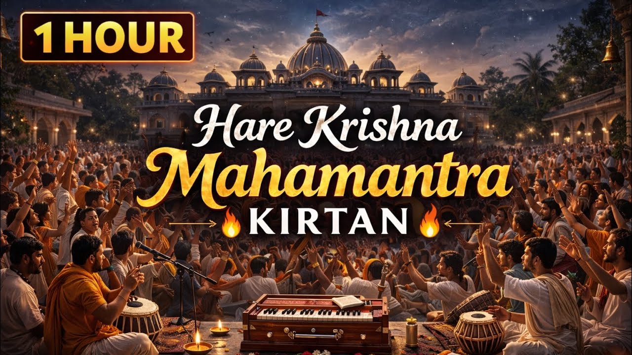 1 HOUR Hare Krishna Mahamantra Kirtan 🔥 | MOST POWERFUL ISKCON Temple Chanting 