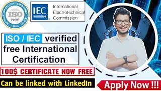 Iso Iec Free International Certification Information Security Certification Free Certificate