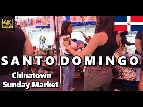 4k Walking Tour Santo Domingo Chinatown Market Dominican Republic COMPLETE VIDEO Ultra HD 60fps 