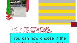 Emitters tracing both text border and photo border example using Swift code.