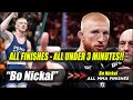 Bo Nickal - All MMA fights - All Finishes - All In Under Three Minutes