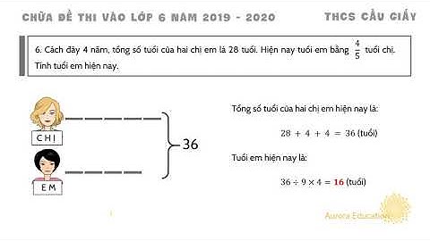 Chữa đề thi Toán vào lớp 6 - THCS Cầu Giấy 2019-2020 | Aurora Education
