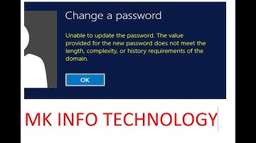 unable to update the password. the value provided for the new password does not meet the length