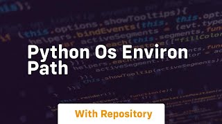 python os environ path