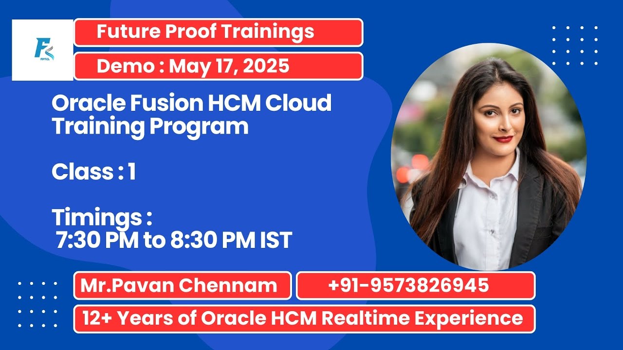 Oracle Fusion HCM Cloud Implementation Training Program - Class 1 - YouTube
