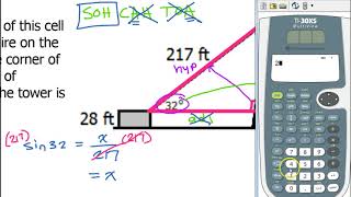 Day 8 HW (4 to 5) Applications of Sine, Cosine and Tangent