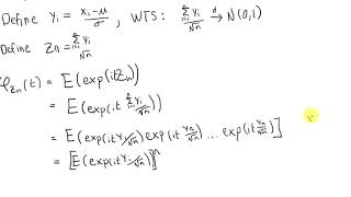 Central Limit Theorem Proof 1 of 2