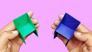 How To Make Paper Things Paper Crafts Without Glue Origami Chair Step By Step