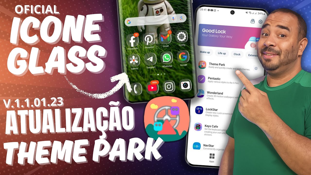 💢 Theme Park do GOOD LOCK Liberou os ÍCONES GLASS Oficial Transparente!!! ATUALIZAÇÃO