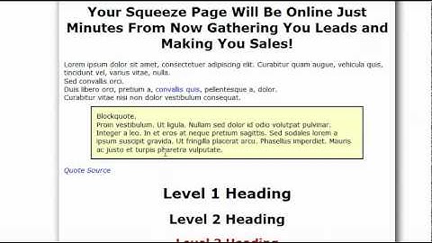 WP Squeeze Page Plugin - Overview Part 1.wmv