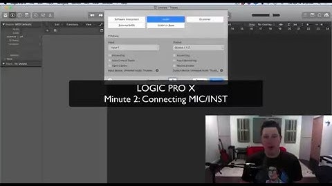 LOGIC PRO X Tutorial - 5 Min Startup: Min 2 - Microphone/Instrument Setup