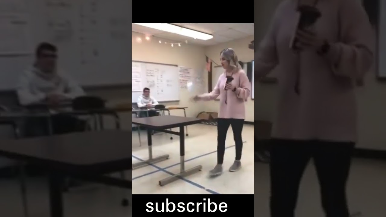 Teacher Catches Water bottle and Flips it 