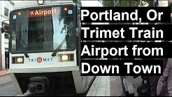 Portland, OR. TriMet red line train ride. How to get to airport directly from downtown for $2.00