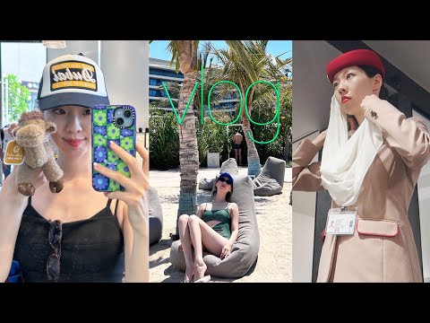 <strong>승무원</strong> 혜택 맘껏 즐겨보자! 🐪 럭셔리 두바이 호텔 수영장, 가을이 온 멜버른 / <strong>외항사</strong> <strong>승무원</strong> vlog