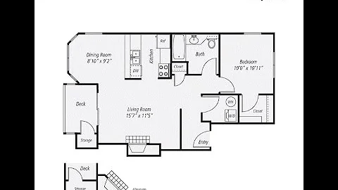 1 bedroom 1 bath 750sq ft