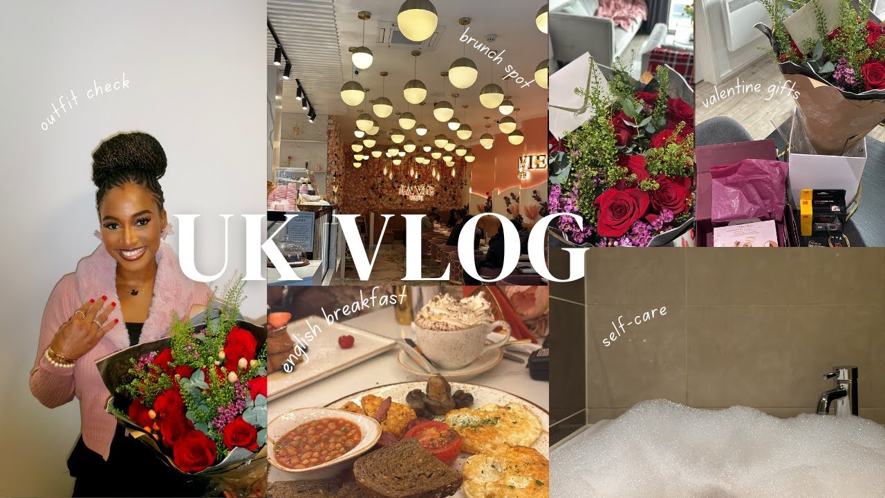 VLOG 02: BRUNCH, VALENTINE'S DAY, SELF-CARE & A COZY DAY OUT!| MANCHESTER, UK 🇬🇧