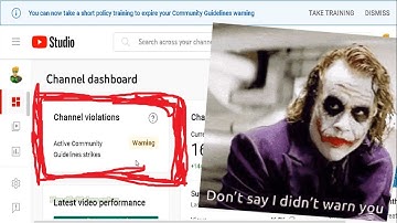 How to Remove Youtube Channel Warning Strike -  Active Community Guidelines Strikes Violation