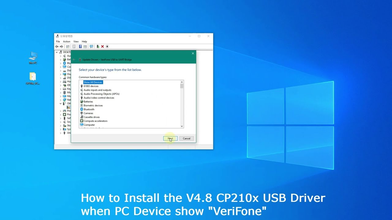 How to Install the V4.8 CP210x USB Driver when PC Device show