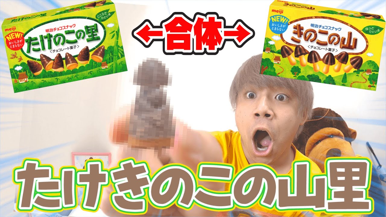 きのこの山｣と｢たけのこの里｣を合体させて『たけきのこの山里』作って