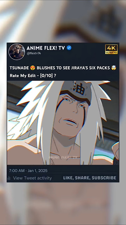TSUNADE 😍 BLUSHES TO SEE JIRAYA'S SIX PACKS 🤯