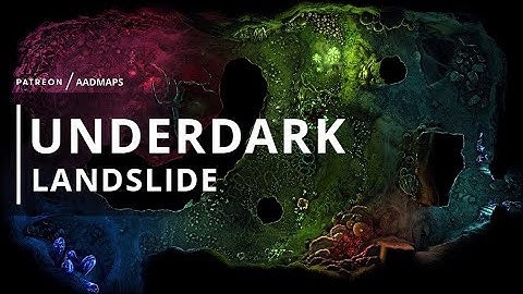 Fantasy Battlemaps - UNDERDARK Landslide | Animated Battle Maps Preview