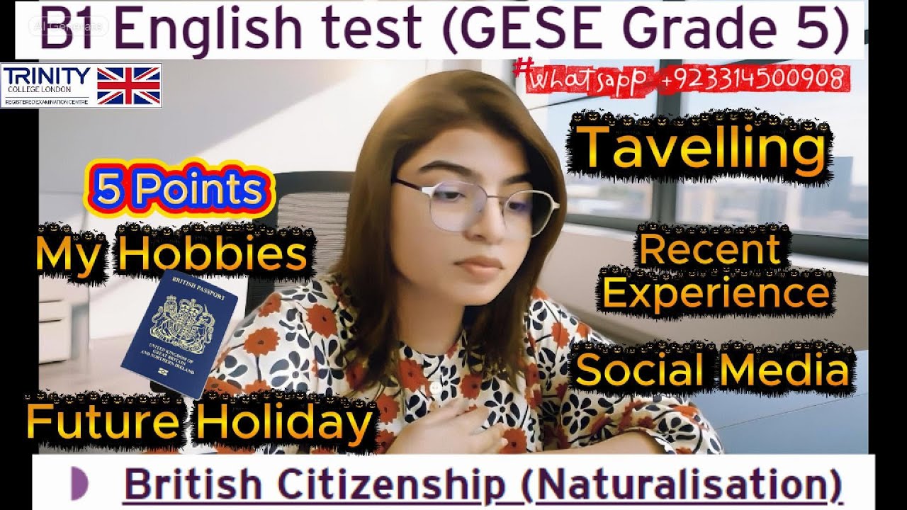 Тест по английскому языку B1 (GESE, 5 класс) | Британское гражданство SELT | Тринити-колледж Лонд...