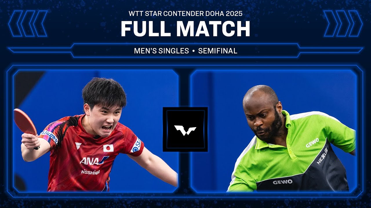 FULL MATCH | Tomokazu Harimoto vs Quadri Aruna | MS SF | #WTTDoha