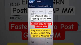 How to Post GRN in SAP MM – Must-Know Trick! ⚡Fastest Way to Post GRN in SAP MM 💡#saptutorial #new