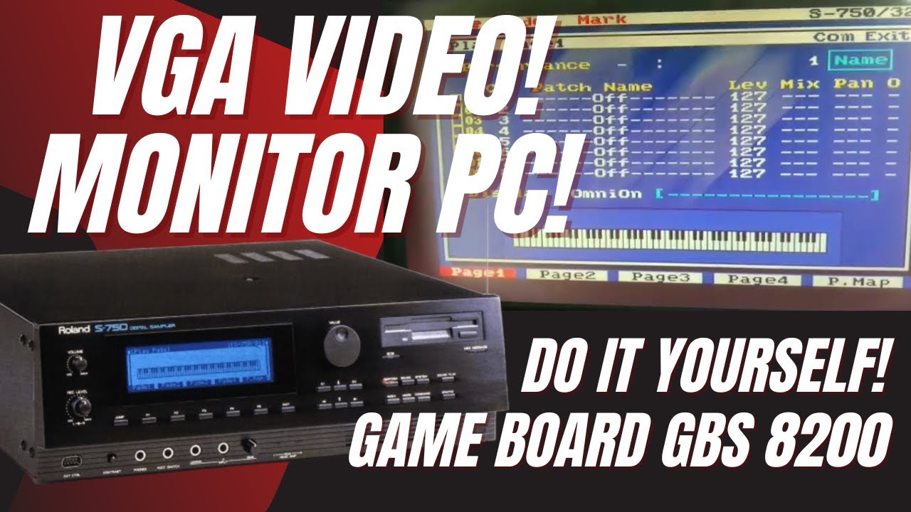 ⭕Changing the backlight and installing the GBS8200 board on Roland S-750⭕