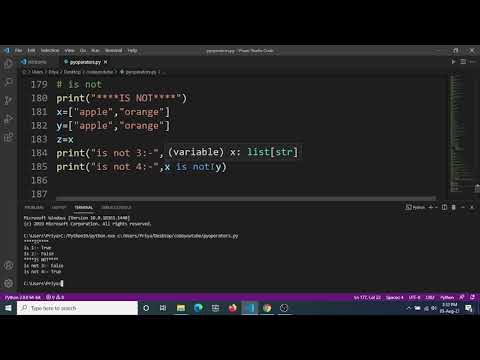 Identity operators in python||Coding With Sarika||#Identityoperators #is #isnot