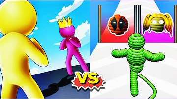 "Rope Man vs Giant Rush - NOOB vs PRO Gameplay!", kids gaming #games #kids