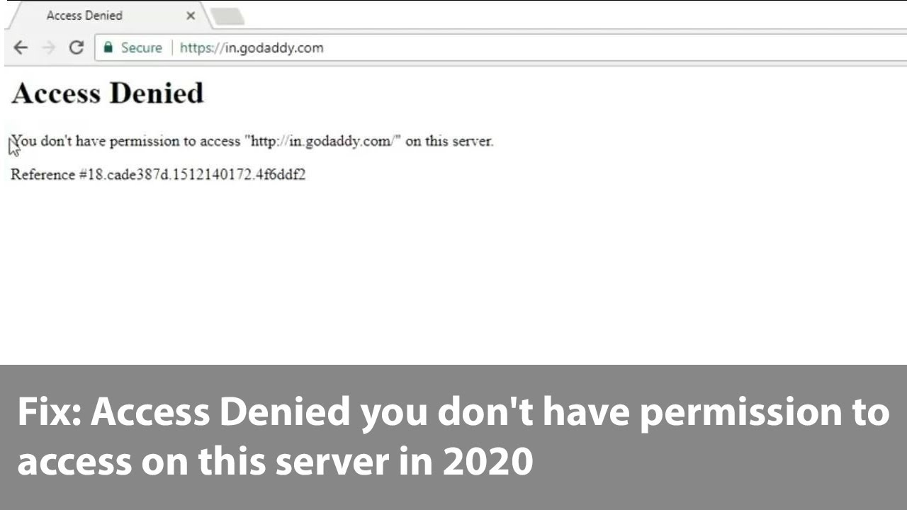 Why am I getting access denied on this server?