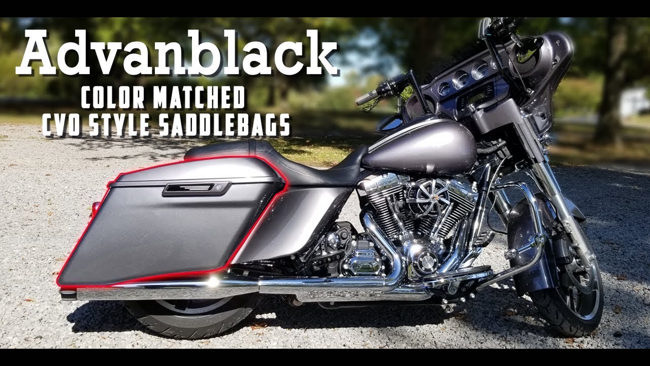 Single Cut Out Vivid Black Extended Bags Stretched Saddlebag For Harley  2014  eBay