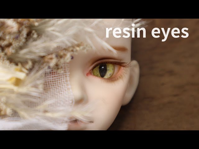 レジン・粘土】猫目風ドールアイを試作してみた/メイキング/作業動画