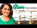 DIY Dollar Tree Bling Gold Cake Stand Decor On a Budget