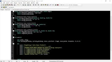 Program c++ Menghitung Nilai dari Rumus Fisika || UAS Algoritma & Pemrograman