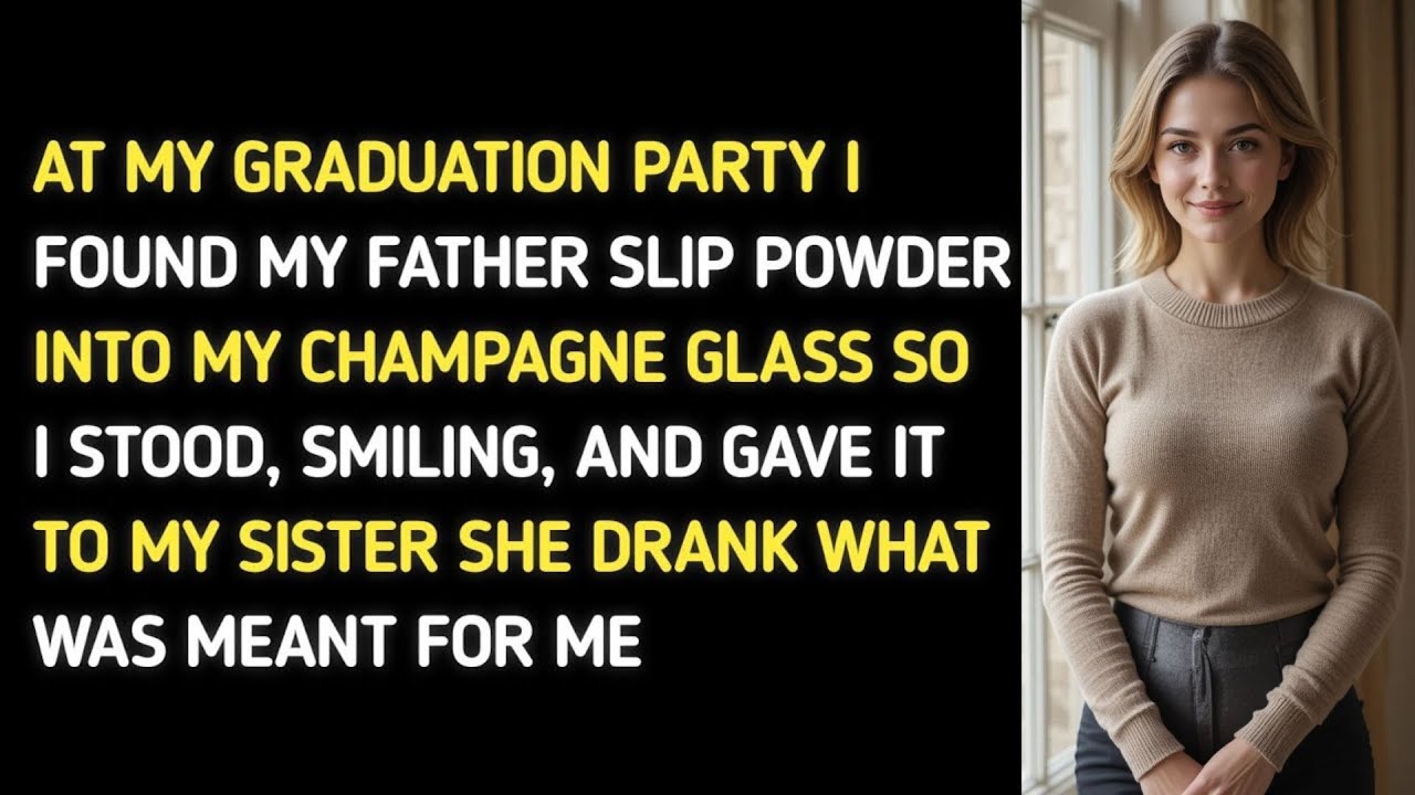 AT MY GRAD PARTY I SAW MY DAD PUT POWDER IN MY DRINK — I SMILED AND LET THE WHOLE FAMILY WATCH WHAT.