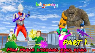 Ultraman datang menolong yuta melawan king kong ganas#sakuraschoolsimulatordrama #godzilla#yutamio