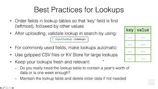 Splunk  EnrichingDataWithLookups  10 Beast Practices for Lookups