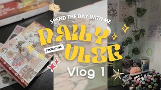 VLOG : 1 | Daily Vlog ,A productive day , painting , journaling | Peachysparkle #journaling #aesthe screenshot 5