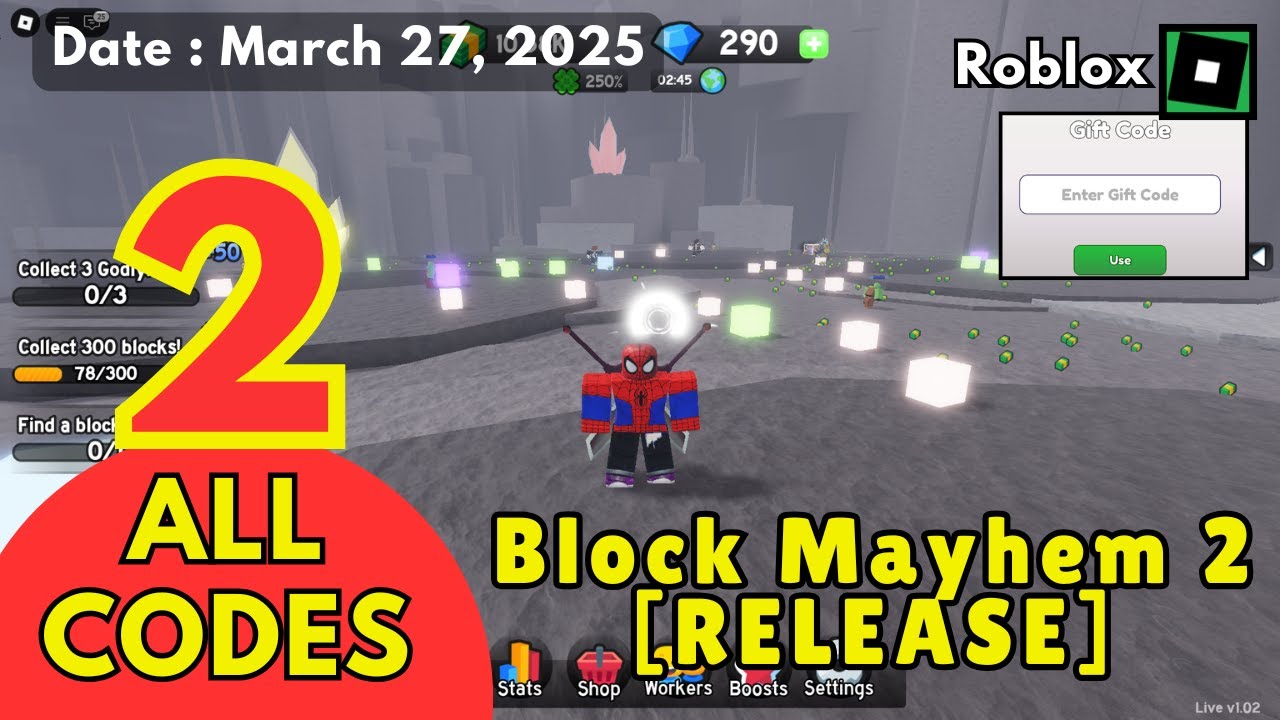 ALL Codes Work Block Mayhem 2 RELEASE Roblox, March 27, 2025 - YouTube