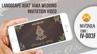 Wedding Invitation Video Undangan Adat Jawa/Sunda [IV-003F]