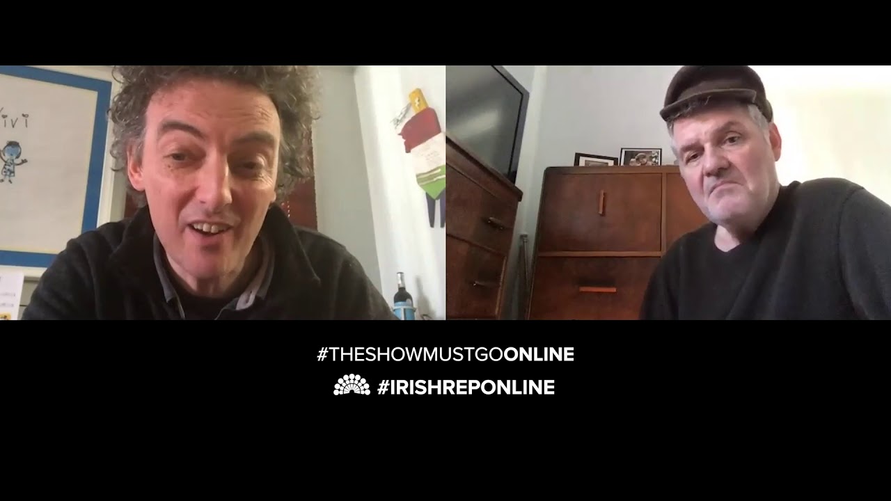 John Keating and Ciaran O'Reilly in scene from Juno and the Paycock by Sean O'Casey on Zoom