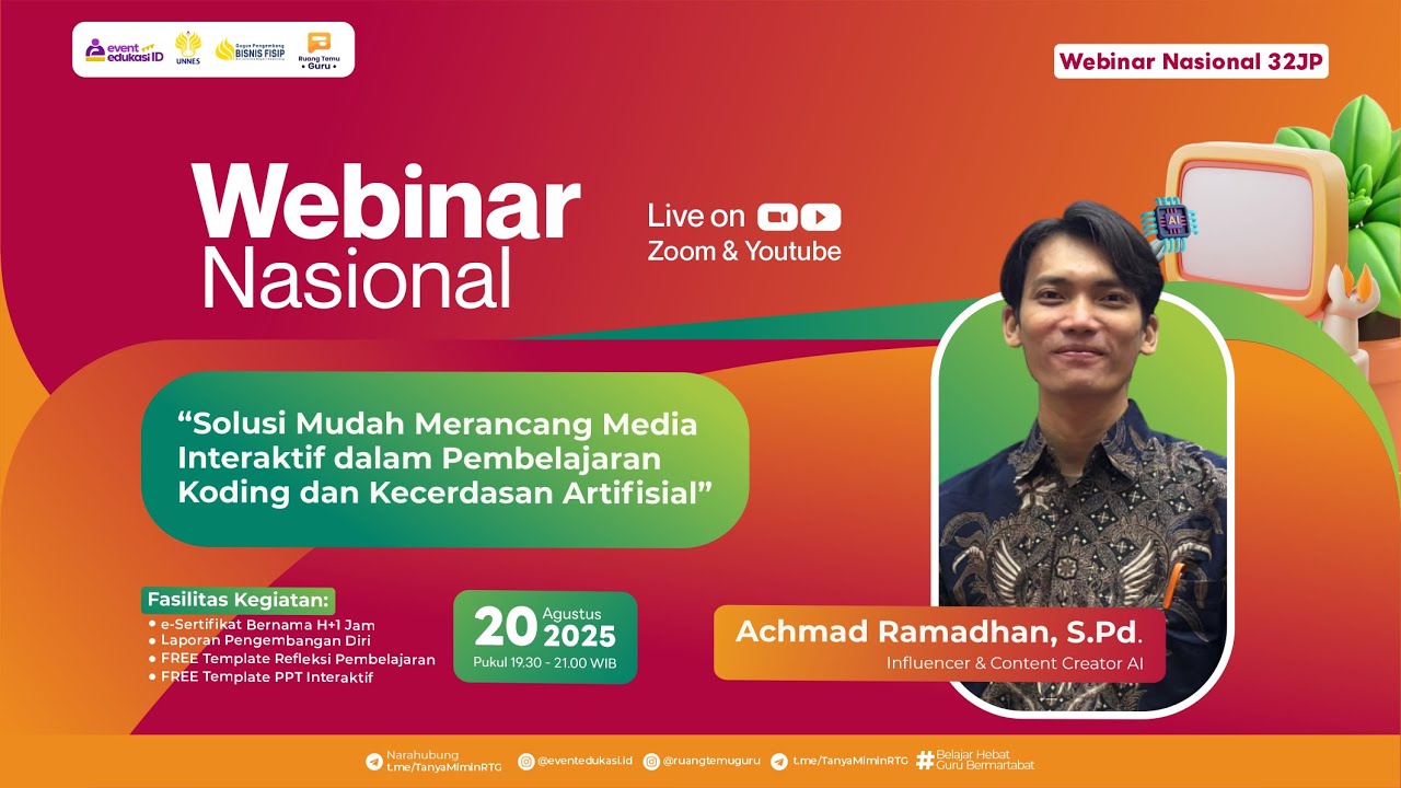 H1: Webinar Solusi Merancang Media Interaktif dalam Pembelajaran Koding dan Kecerdasan Artifisial