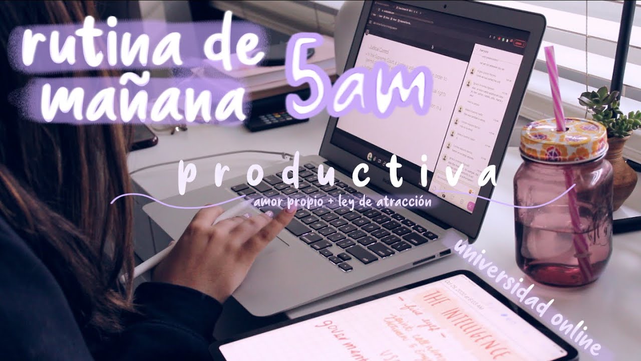MI RUTINA DE 5AM DE AMOR PROPIO Y PRODUCTIVIDAD *clases online* || Valeria Machuca